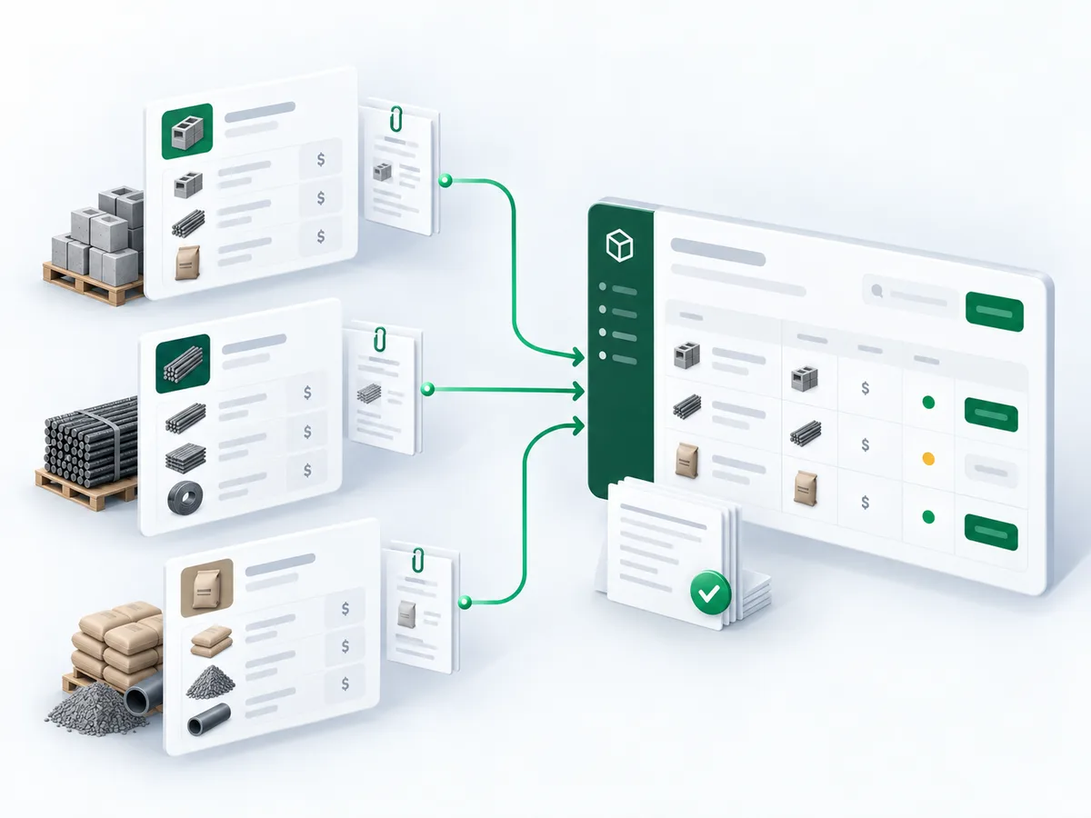 Collect every vendor's pricing in one place